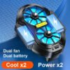 1 FS01 Dual Fan Rechargeable Mobile Phone Cooler | Strong Cooling Radiator with Clip Design & Game Button