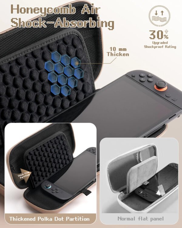 2 Travel Carrying Case for Nintendo Switch 2 & Switch OLED | Waterproof Anti-Scratch Protective Storage Bag with 10 Game Card Slots