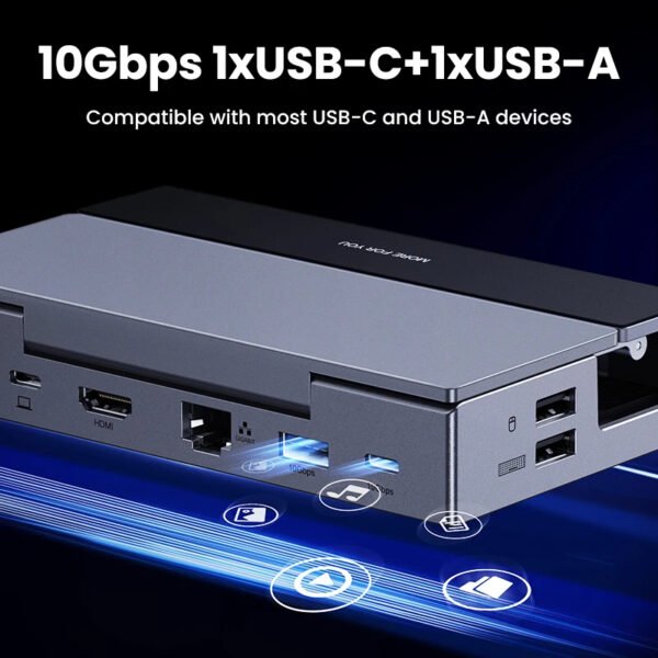 UGREEN 9-in-1 Steam Deck Dock | 4K@60Hz USB-C Hub with RJ45, 100W PD for Steam Deck, ROG Ally & Legion Go