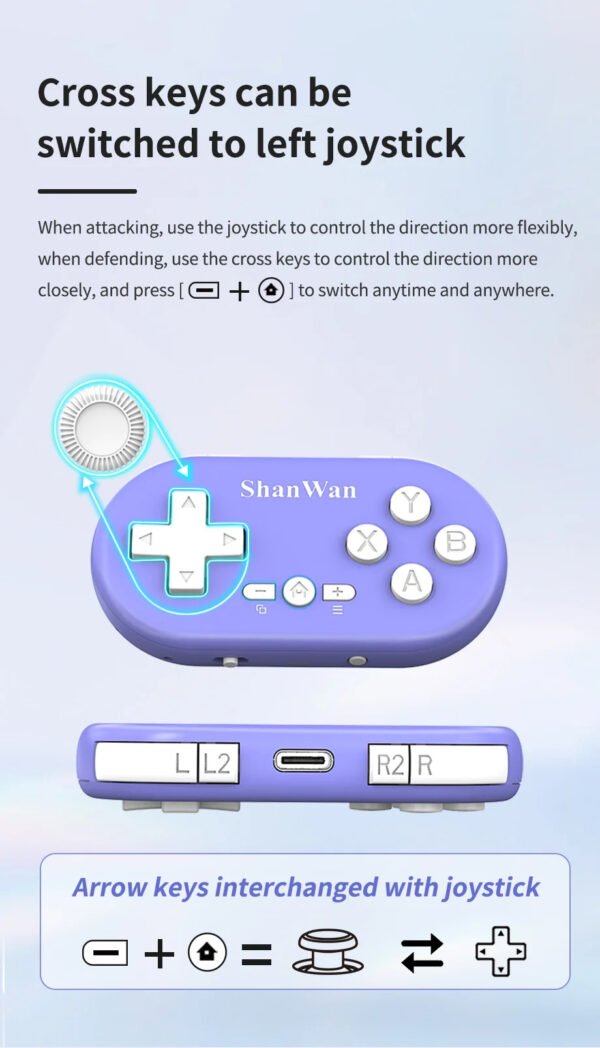 5 Mini Bluetooth Wireless Gamepad Controller for iPhone Android iOS PS4 PS3 Switch Xbox PC TV