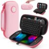 pink Travel Carrying Case for Nintendo Switch 2 & Switch OLED | Waterproof Anti-Scratch Protective Storage Bag with 10 Game Card Slots