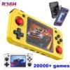 1 R36H Retro Handheld Game Console | ARKOS 64GB/128GB Portable Gaming Console with 3.5" IPS Screen