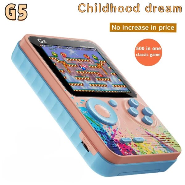 1 G5 500-in-1 Retro Handheld Game Console | 8-Bit Portable Gaming System with Color LCD Screen & 500 Built-in Games