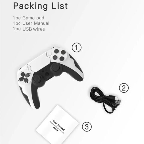 GAMINJA P48 Wireless Game Controller | Six-Axis Gyroscope, Dual Vibration for PS4, PS3 & Windows PC