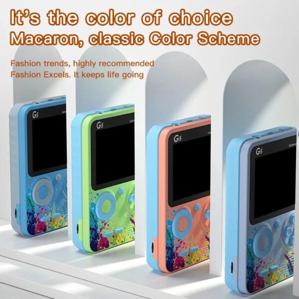 3 G5 500-in-1 Retro Handheld Game Console | 8-Bit Portable Gaming System with Color LCD Screen & 500 Built-in Games