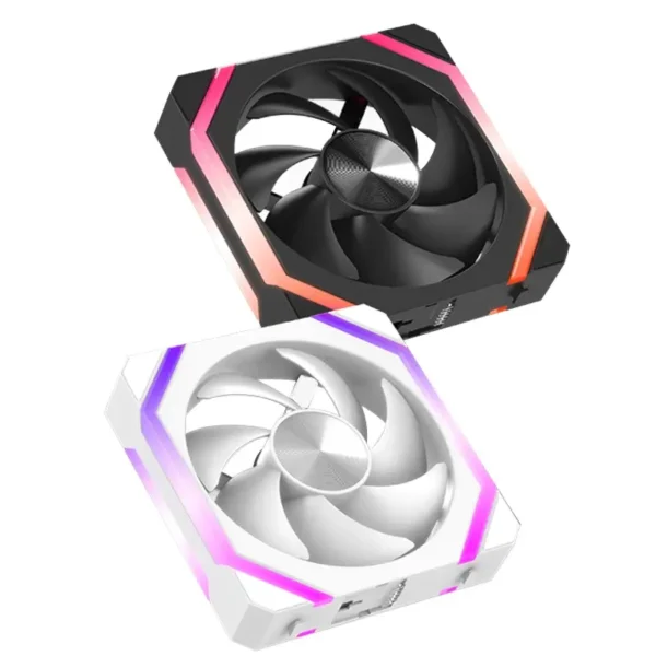 5 JUMPEAK CS120 ARGB 120mm PWM Cooling Fan | Modular Stackable Silent RGB Fan for Gaming PC Cases & Water Coolers