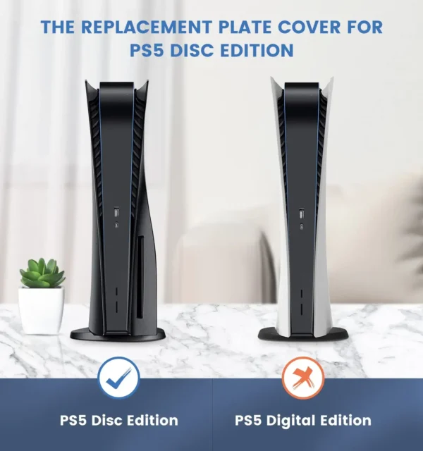 PS5 Faceplate Cover for PlayStation 5 Disc Edition | Customized Hard Shell Replacement Plate Protective Console Skin