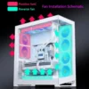 UPSIREN UF-1 PRISM 4 PRO Computer Chassis Fan 12cm ARGB 4 Pin PWM Quiet Cooling Fan 12V Large Air Volume 45.2CFM/600-1500RPM