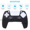 9 IVYUEEN Anti-slip Silicone Cover Skin for PlayStation 5 PS5 DS5 Controller Case Thumb Stick Grip Cap for DualSense Gamepad