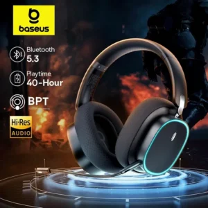 1 (7) Baseus GH02 Gaming Wireless Headphone with Mic Over-Ear Headphones Bluetooth 5.3 40mm Driver 2.4G/Wireless/Cable RGB Headsets