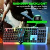 1 NG GTX350 Gaming Keyboard Mouse Combo | Wired USB LED Backlit Set for PC, Computer & Laptop
