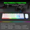 3 NG GTX350 Gaming Keyboard Mouse Combo | Wired USB LED Backlit Set for PC, Computer & Laptop