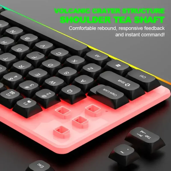 6 NG GTX350 Gaming Keyboard Mouse Combo | Wired USB LED Backlit Set for PC, Computer & Laptop