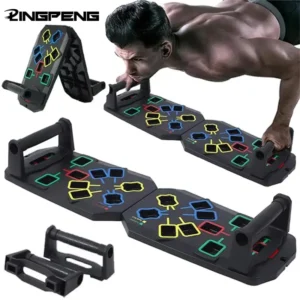 Portable Multifunctional Push-Up Board Set with Handles | Foldable Home Fitness Equipment for Chest, Arms, Back & Core