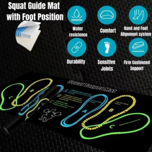 35 × 80 cm Squat Exercise Mat | Two-Color Non-Slip Fitness Mat for Home Gym Workouts